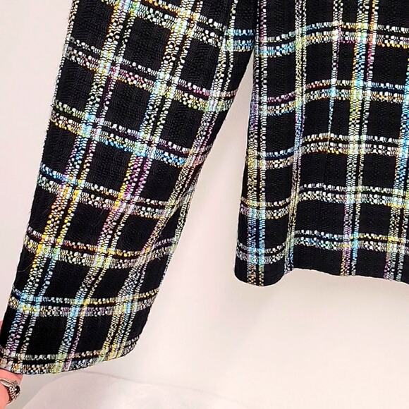 Requirements Retro Glam Tweed Cropped Blazer Multi Color Size 14 (NWT) - Picture 5 of 9